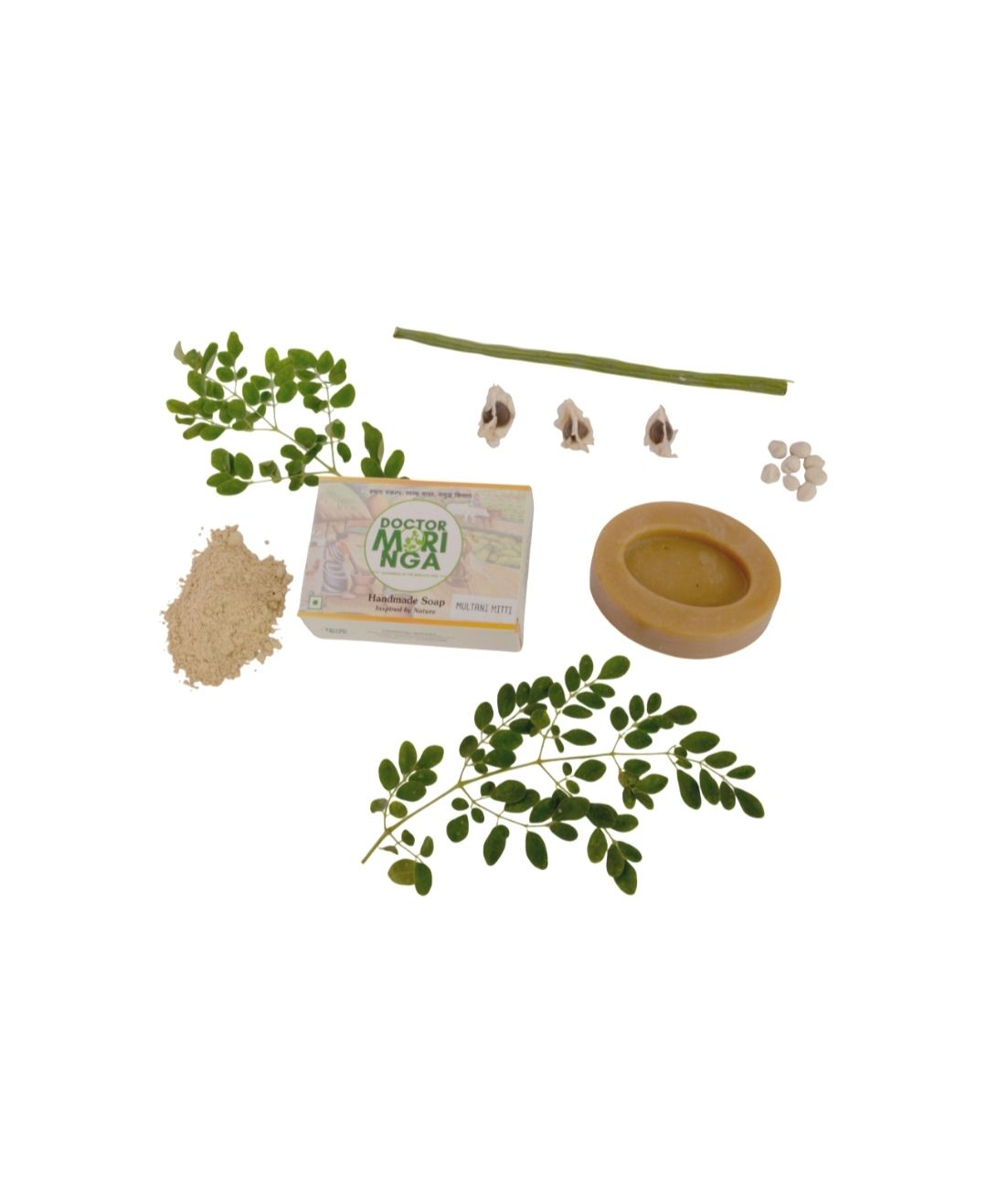 MORINGA HANDMADE  MULTANI MITTI SOAP (BATHING)