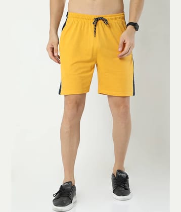 Ardeur Fashions Yellow Cotton Blend Men's Shorts ( Pack of 1 )