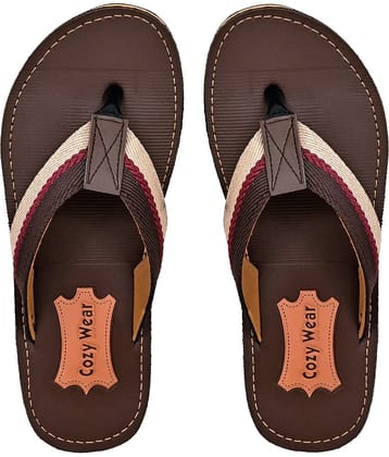 Cozy Wear - Brown Men's Thong Flip Flop