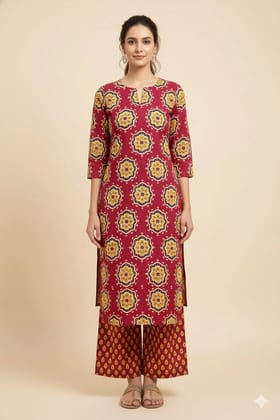 Stitched Cotton Sets Elegant Hand Block Printed Cotton Kurti Sets perfect for daily wear and festive occasions!Comfort fit | Soft breathable fabric | Beautiful hand block prints...