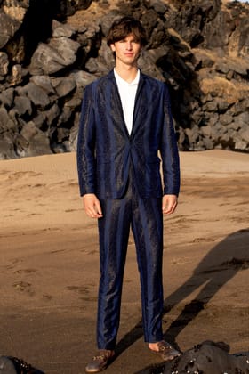 BLUE LACE SUIT-XS / 28