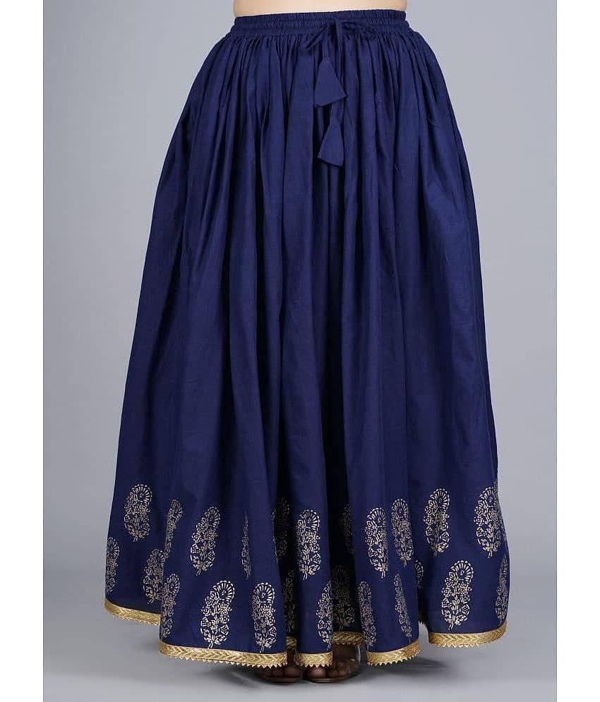 FABRR - Navy Cotton Women's Ball Gown Skirt ( Pack of 1 )