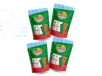 Omkar Snacks | Teekha Gathiya - 150 gms - Pack of 4 I Healthy Traditional snacks with 50% less oil | No Added Preservatives | Spicy - Crunchy - Chatpata - Savoury - Namkeen | Omkar Snacks | Teekha Gathiya - 150 gms - Pack of 4 I Healthy Traditional snacks with 50% less oil | No Added Preservatives | Spicy - Crunchy - Chatpata - Savoury - Namkeen |