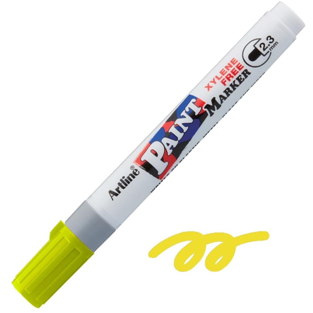 Artline PB Paint Marker Pack of 10 (Colour Yellow) | Choice For Both Indoor and Outdoor Applications (Permanent Marking)