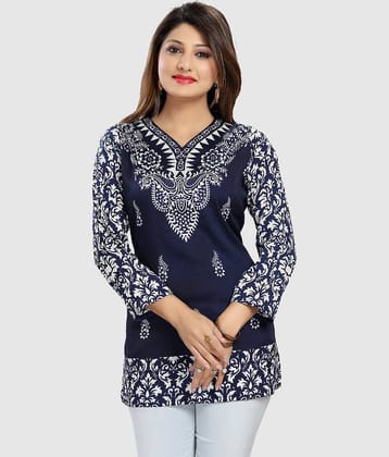 Meher Impex Women's Crepe Tunic ( Blue )