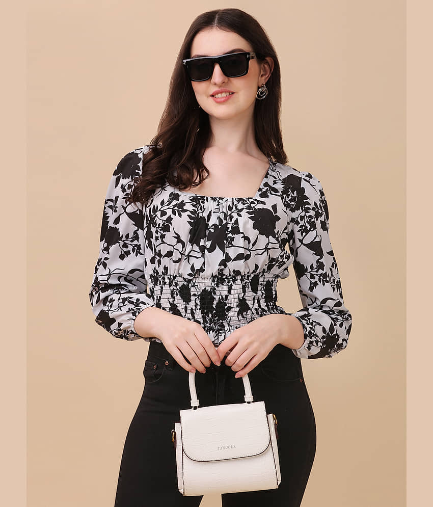 Sheetal associates Women's Crepe Regular Top ( White )