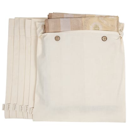AKIIKO BASICS - Button Saree Bag (Set of 6)-Regular