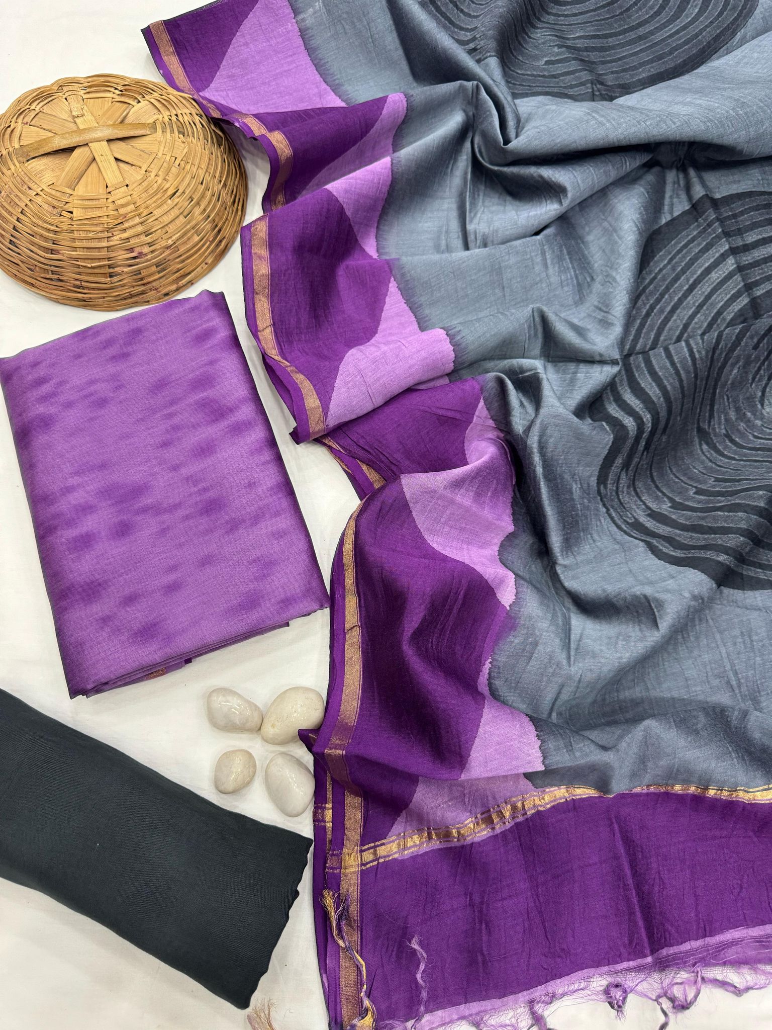 Chanderi Silk Suit Set