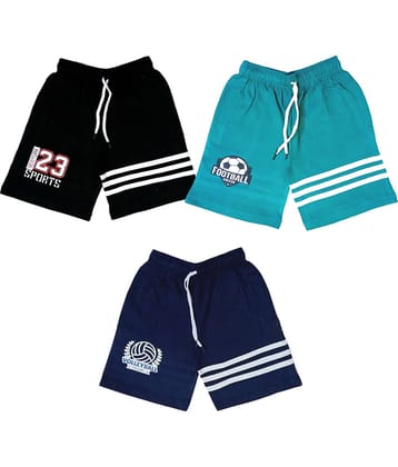 atlans Pack of 3 Cotton Blend Shorts For Boys ( Black )