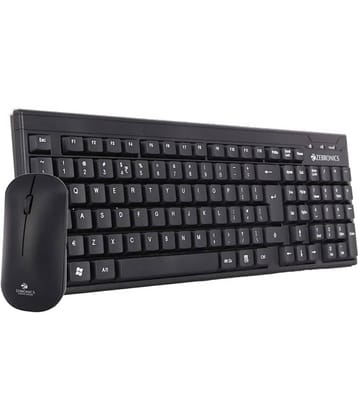 Zebronics Black Wireless Keyboard Mouse Combo
