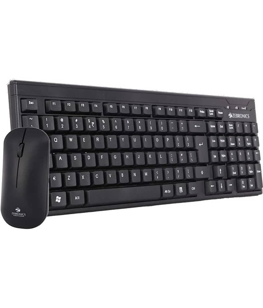Zebronics Black Wireless Keyboard Mouse Combo