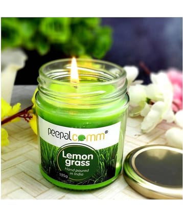 Peepalcomm Green Jar Candle - Pack of 1