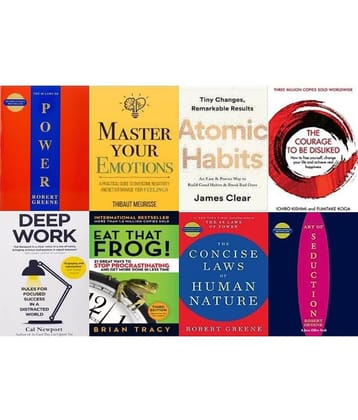 Concise Art Of Seduction + 48 Laws Of Power + The Concise Laws Of Human Nature + The Courage To Be Disliked + Deep Work + Eat That Frog ! + Master Your Emotions