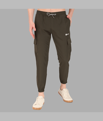 IDASS Olive Green Nylon Men's Joggers ( Pack of 1 )