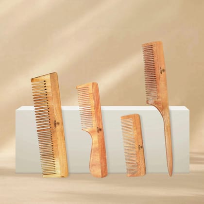 Pure Neem Comb Combo Pack-Neem Wood / in