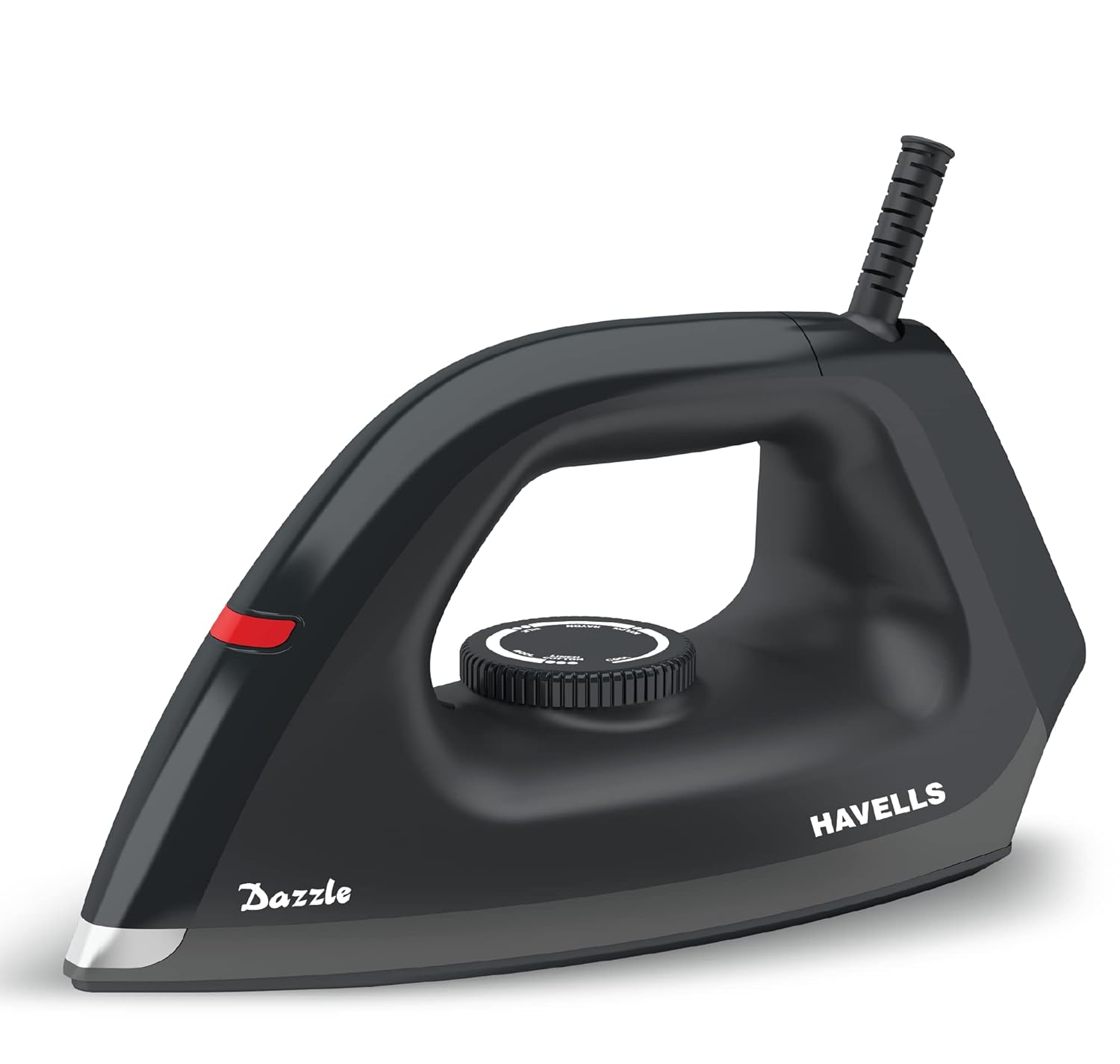 Havells Dry Iron Dazzle 1100 Watts, Iron Press, Greblon Non Sick Soleplate with German Technology| Shock Proof Body| Aerodynamic Design, 360 Swivel Cord