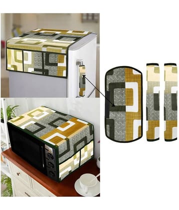 E-Retailer Set of 5 Polyester Green Fridge Top Cover