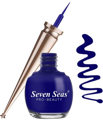 Seven Seas Water Proof | Smudge Proof | Long Lasting Liquid Color Eyeliner(Dark Blue,5ML)