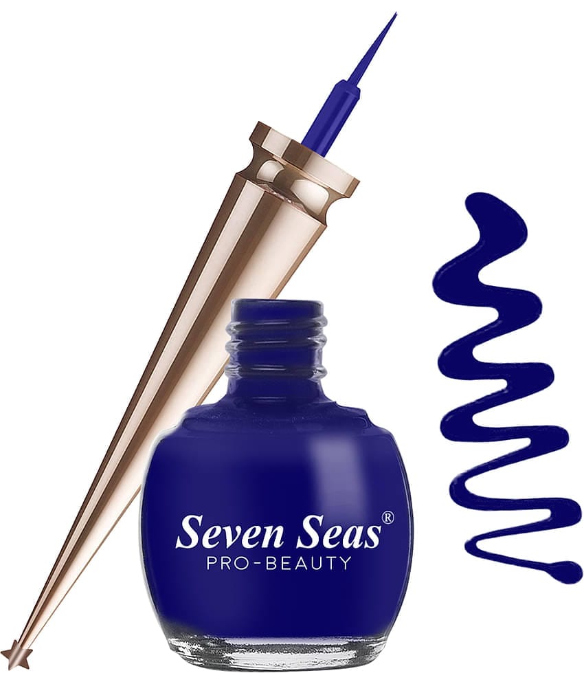 Seven Seas Water Proof | Smudge Proof | Long Lasting Liquid Color Eyeliner(Dark Blue,5ML)