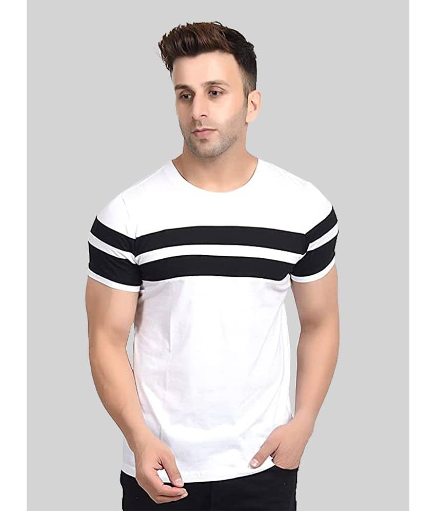 OXRYZER Pack of 1 Cotton Regular Fit Men's T-Shirt ( White )