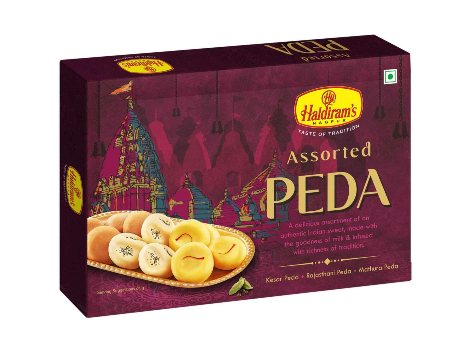 Haldiram's Assorted Peda Packed Sweets - 500 Gm - Pack of 2