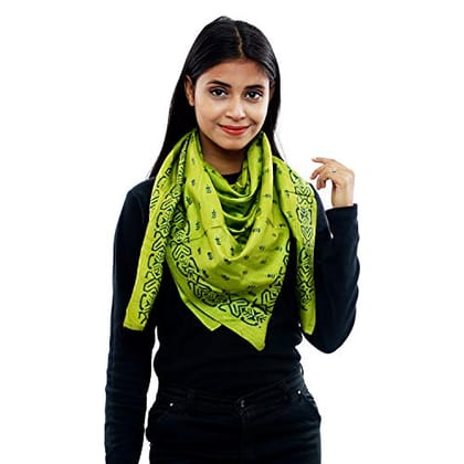 Eri Silk Printed Scarf Yellow