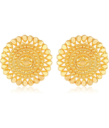 Vighnaharta Elegant Twinkling Beautiful Gold Plated Screw back Jumbo Studs Earring for Women and Girls   [VFJ1618ERG ]