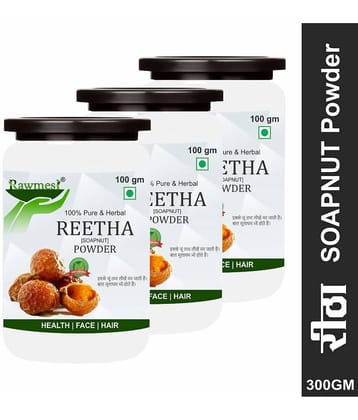 Rawmest Reetha/ Aritha/Soapnut /Ritha/Kunkudukai Powder 300 Gm Pack of 3