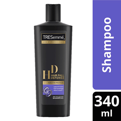 Tresemme Hair Fall Defense Pro Collection Shampoo - With Keratin Protein, Upto 97% Less Hair Breakage After 1 Wash, 340 Ml Tresemme Hair Fall Defense Pro Collection Shampoo - With Keratin Protein, Upto 97% Less Hair Breakage After 1 Wash, 340 Ml