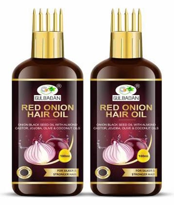 GULBADAN Onion Black Seed Hair Oil WITH COMB 100 mL Pack of 2