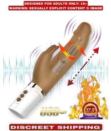 12 FREQUENCY VIBRATION 360 DEGREE ROATATION 7 TELESCOPIC MODE PREMIUM QUALITY RABBIT VIBRATOR FOR WOMEN (USB CHARGE)
