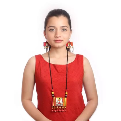 Tisser Warli Handpainted MDF jewellery