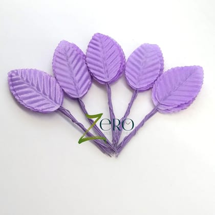 Bunch of 50 Pcs Hand Made Fabric Leaves - Purple Color