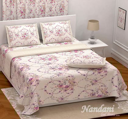 Ultra Soft Pure Cotton Jaipuri Sanganeri Double Bedsheet & Covers