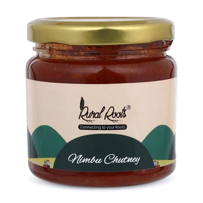 Rural Roots Nimbu Chutney 250g - Tangy Lemon Pickle, Homemade Style, Traditional Indian Condiment, Zesty Flavor, Perfect with Meals