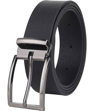 SILKSHOPPING - Black 100% Leather Men's Formal Belt ( Pack of 1 )