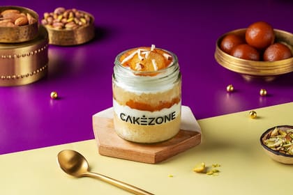 Gulab Jamun Vanilla Dessert Jar Cake
