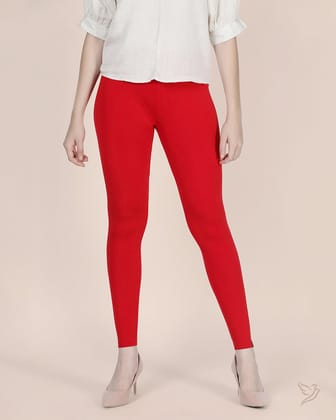 Viscose Ankle Legging - Tomato red-S / Tomato Red