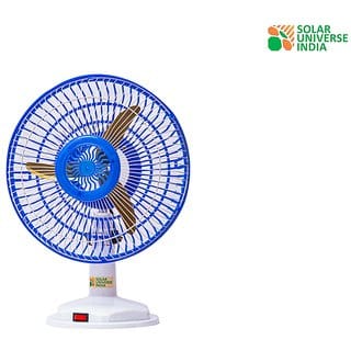 DC 12V Table Fan for Home Lighting  DC Solar System - 12 Inch, Plastic