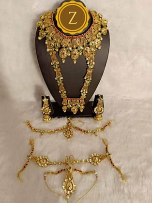 ZEVAR I Gold Plated Bridal jewellery Set