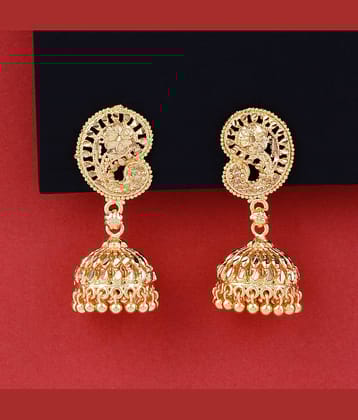 Silver Shine Traditional Amazing Gold Plated Jhumka Earring For women Girls