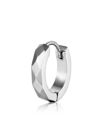 Modern Hoop Silver Earrings-Pair