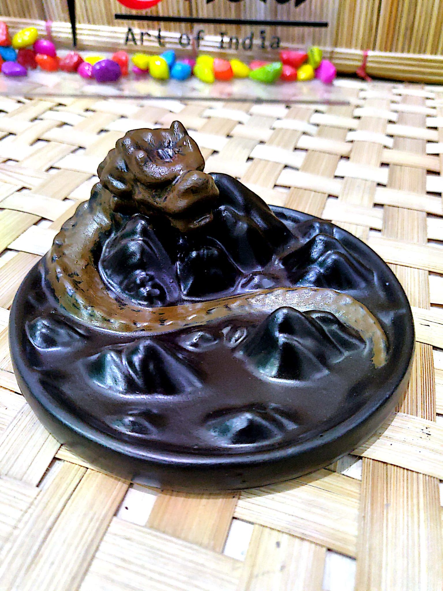 Dragon Smoke Backflow Cone Incense Holder Decorative Showpiece