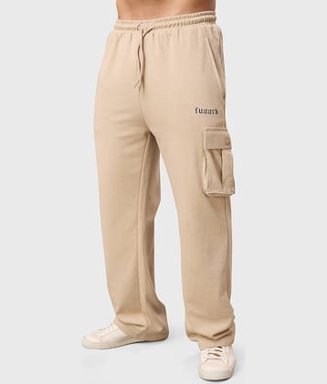 Fuaark Beige Cotton Blend Men's Sports Trackpants ( Pack of 1 )