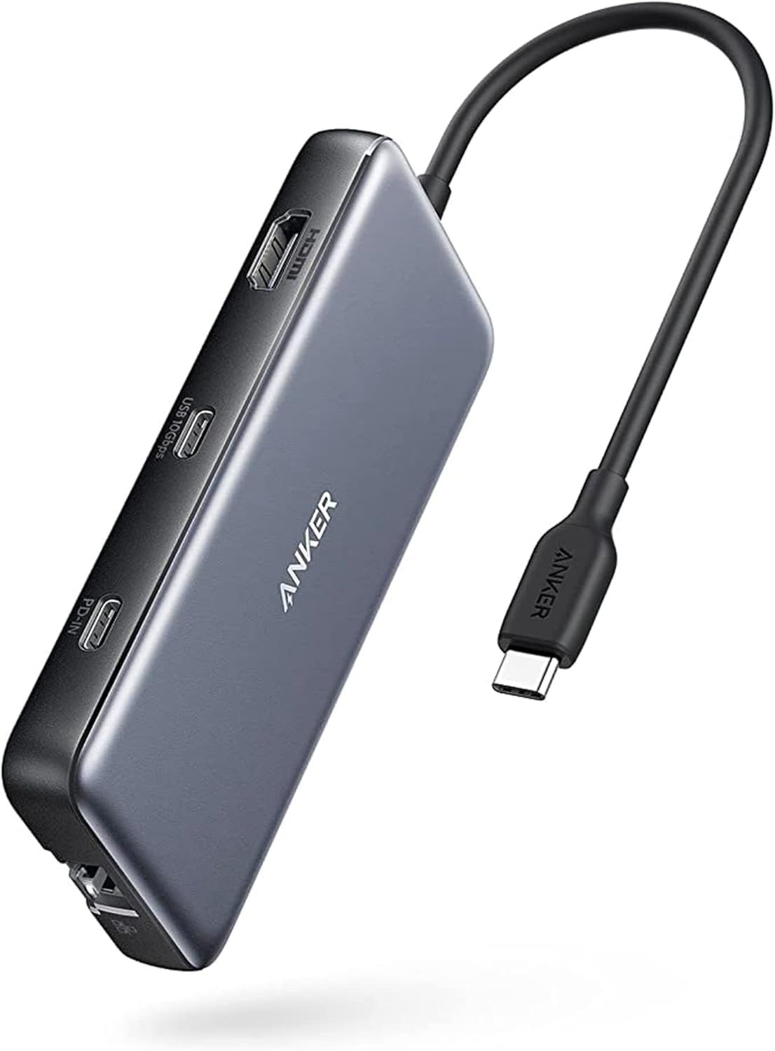 Anker 555 USB-C Hub (8-in-1), with 85W Power Delivery, 4K 60Hz HDMI Port, 10Gbps USB C and 2 A Data Ports, Ethernet microSD SD Card Reader, for MacBook Pro More Anker 555 USB-C Hub (8-in-1), with 85W Power Delivery, 4K 60Hz HDMI Port, 10Gbps USB C and 2 