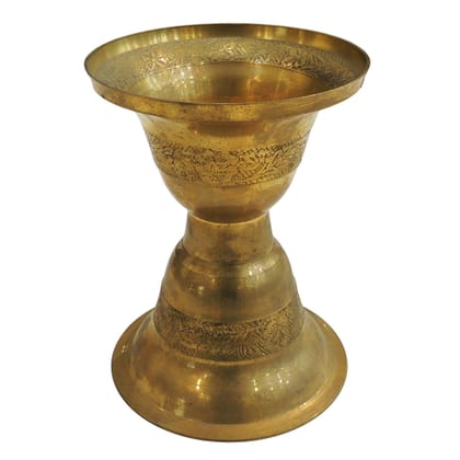 Brass Decorative Peekdaan Spittoon | Vintage Indian Home Decor, Height : 6 Inch (FMAS088 A)