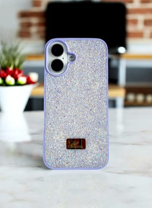 Lavender Crystal Glitter Bae Case for iPhone 16