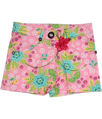 Babeezworld Pack of 1 Girls Cotton Blend Hot Pants ( Pink )
