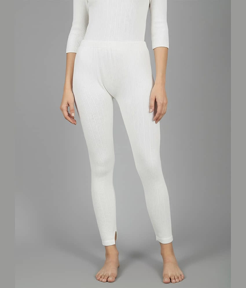 Lux Cozi Cotton Blend Thermal Bottoms ( White , Pack of 1 )