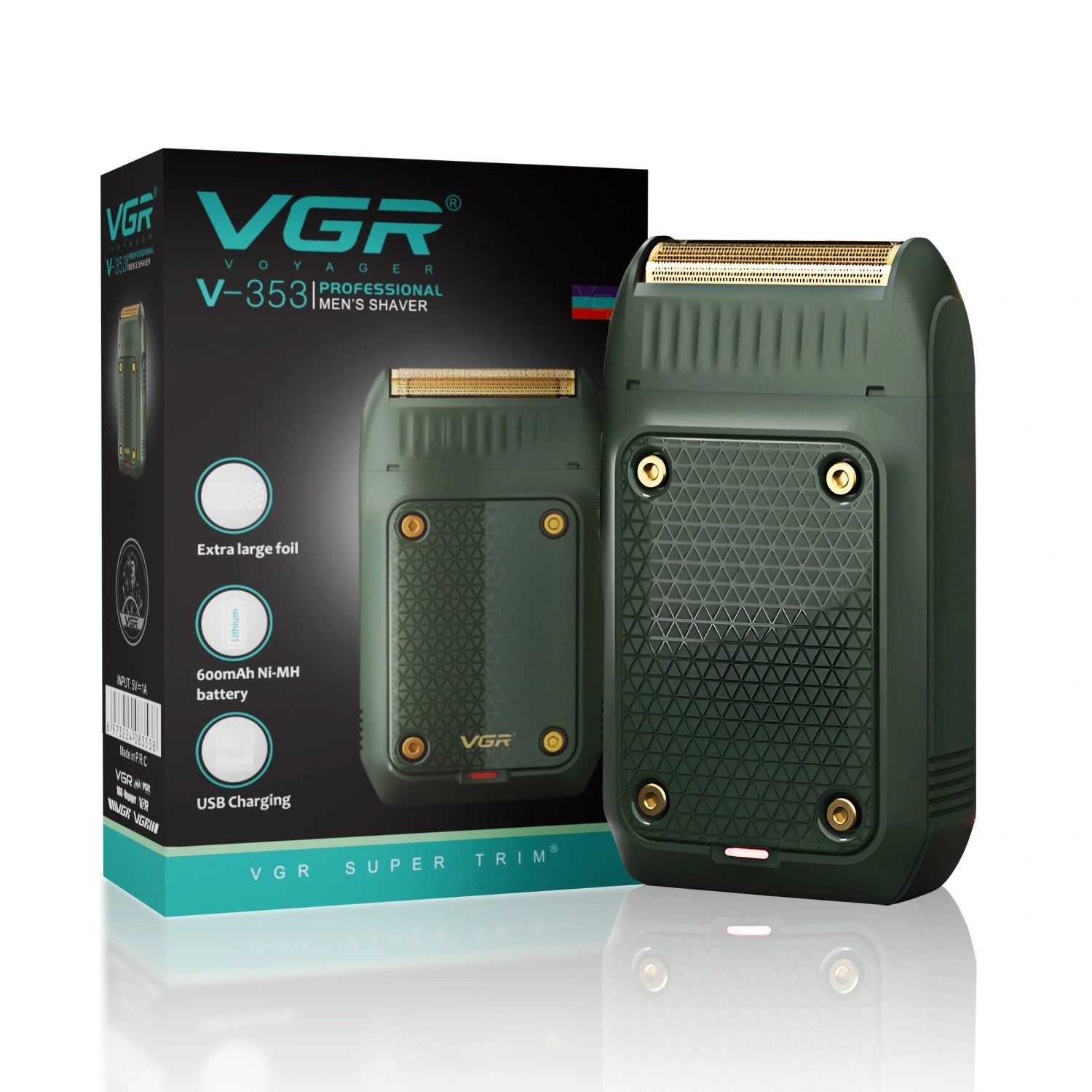 VGR V-353 Limited Edition 2 In 1 Beard Shaver For Men VGR V-353 Limited Edition 2 In 1 Beard Shaver For Men - Black